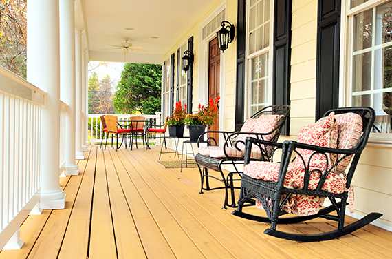 Homes with front porches deserve a little extra attention here.