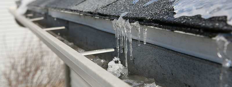 Clean gutters are a must before winter's cold. Ask Ned Stevens why.