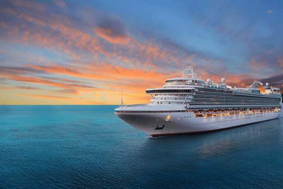 cruise ship on placid sea