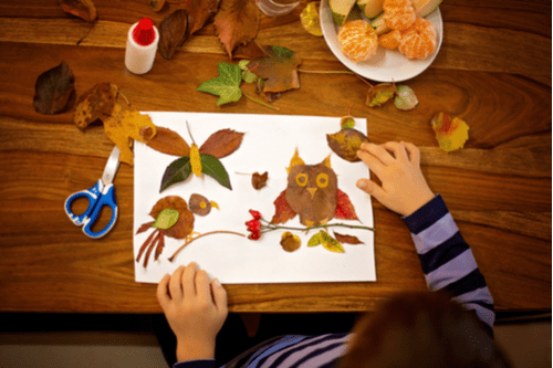 arts and crafts with leaves