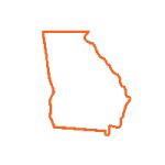 Georgia State Icon Orange