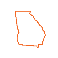 Georgia State Icon Orange