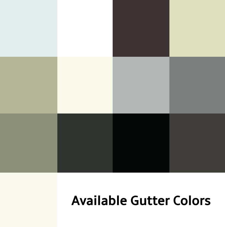 Available Gutter Colors Chart