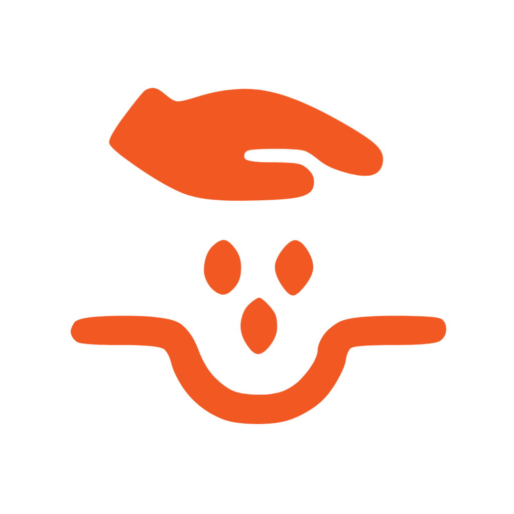 Orange icon representing lawn aeration and seeding